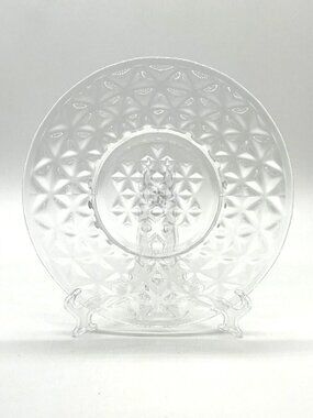 Vintage Imperial Glass Mt. Vernon Clear Plate 8" Diameter 1930s Pressed Glass We